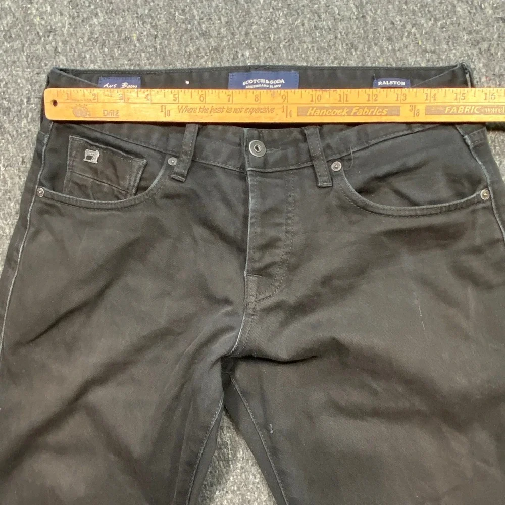Scotch & Soda Jeans 30x32 Mens Black Ralston Regular Slim‎ Fit Denim